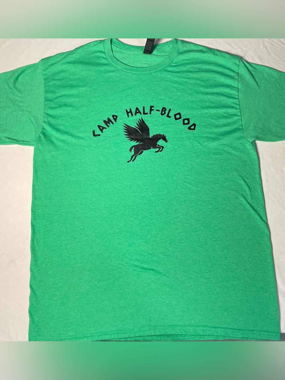 Camp Half-Blood Percy Jackson T-SHIRT Demi-God Greek Gods Green Unisex Size L